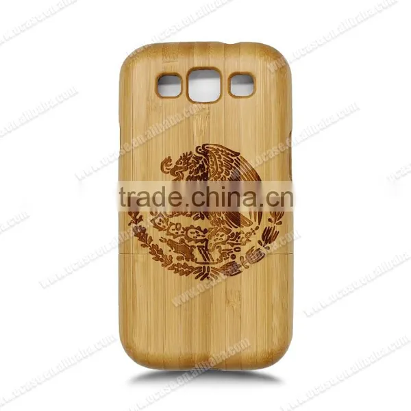 High Quality Laser Engraving Multiple Wood Phone Case Two Parts Case for Samsung Galaxy S3 photo-2