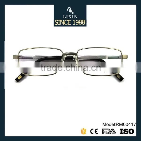 Diamond Metal Spectacle Frames With Non-slip Silicone Nose Pad and Very Light Aluminium Temples Eyewear Optical Frames RM00471 photo-3