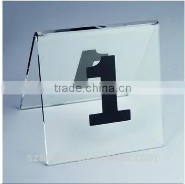 V-shape Acrylic Table Number Stand Holder for Restaurant Hotel photo-2