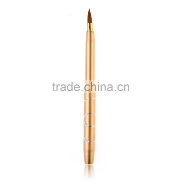 Retractable Lipbrush Mini Flexible Lip Brush Portable Alloy Outer Tube Cover Makeup Tool Travel Home Use photo-4