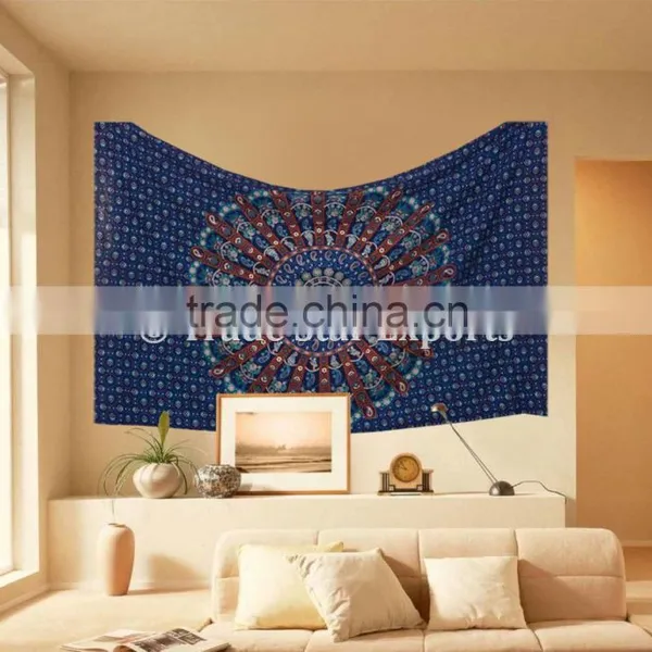 Ethnic Gypsy Indian Cotton Mandala Wall Art Queen Hippie Bohemian Home Decor Wall Hangers Tapestry