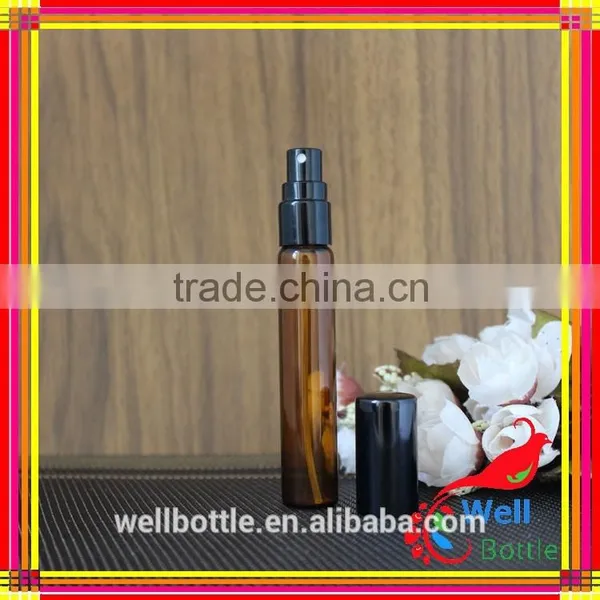 Amber Penicillin Bottle Long Thin Bottle With Black Spray Bottle Caps photo-3