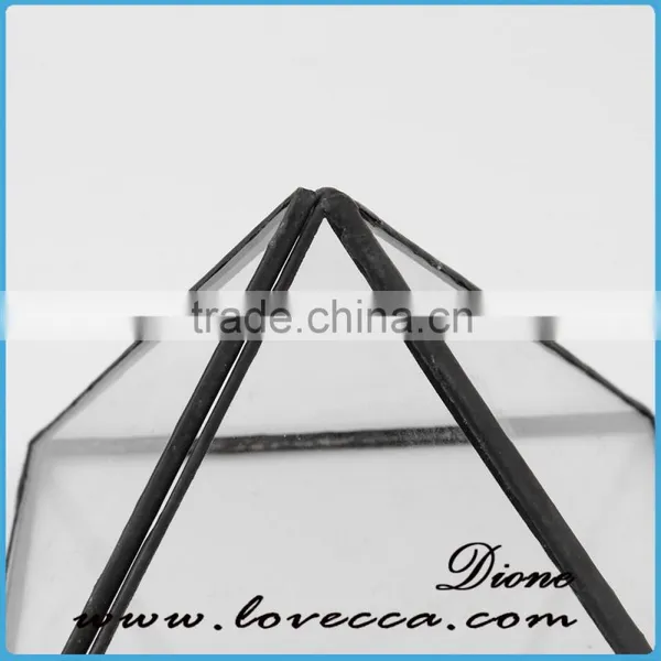 Air Plant Holder Fashion Home Decoration Triangle Geometrical Glass Terrarium Box photo-3