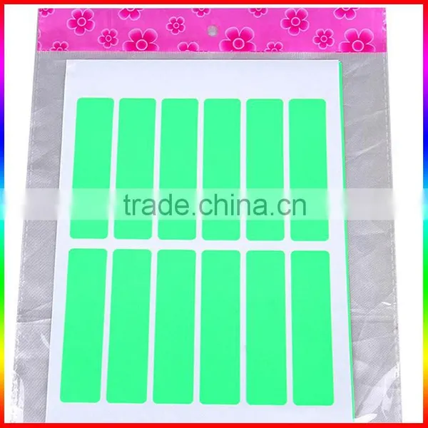 Fluorescence Magenta and Green Paper Sticker in Rectangle photo-3