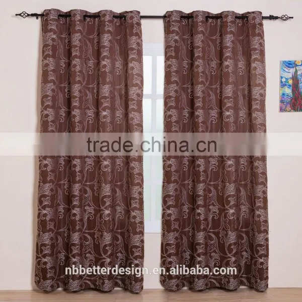 1PC YARN DYED LUXURY FABRIC WINDOW CURTAIN WITH GROMMETS FOR LIVING ROOM photo-2