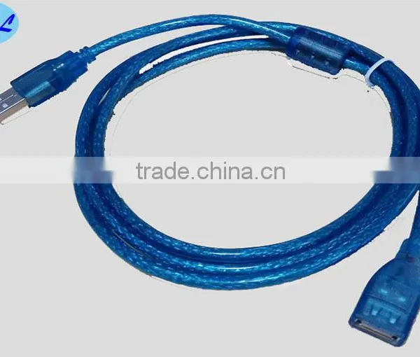 1M USB2.0 Cable Male to Female Transparent Blue Model photo-4