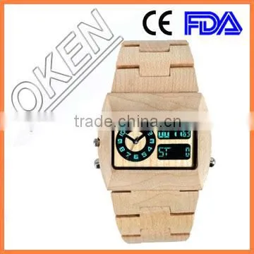 Bamboo Wood Watch ,Wooden Watch & Leather Band Watch