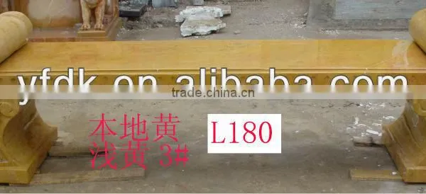 Hand-carved Yellow Marble Bench photo-2