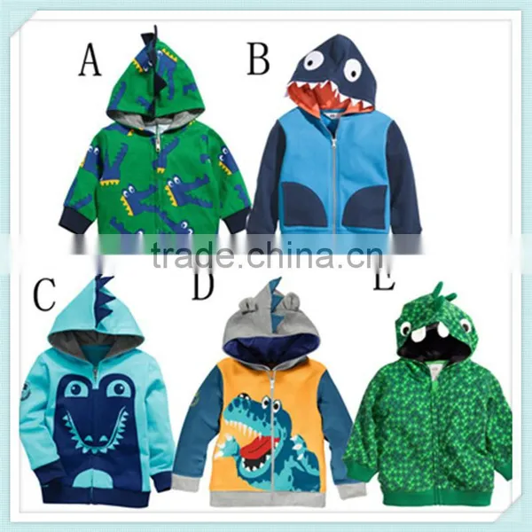 Baby Boys Crocodile Kids Cartoon Coats Girls Printed Zipper Hooded Coat Jackets Cartoon Christmas Cosplay Costume