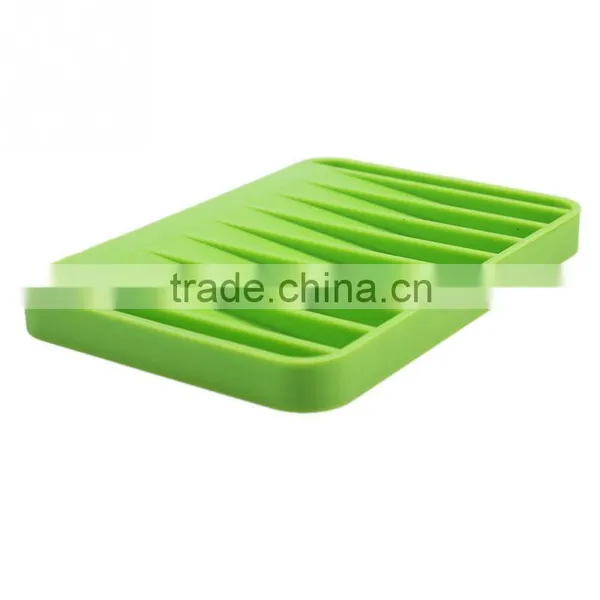 Eco-friendly Bathroom Ware Silicone Soap Dish Holder photo-3