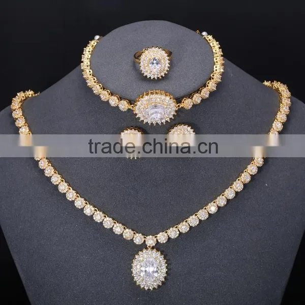 AAA Stone Brass Jewelry Set,cubic Zirconia Jewelry Set Christmas Gifts photo-4