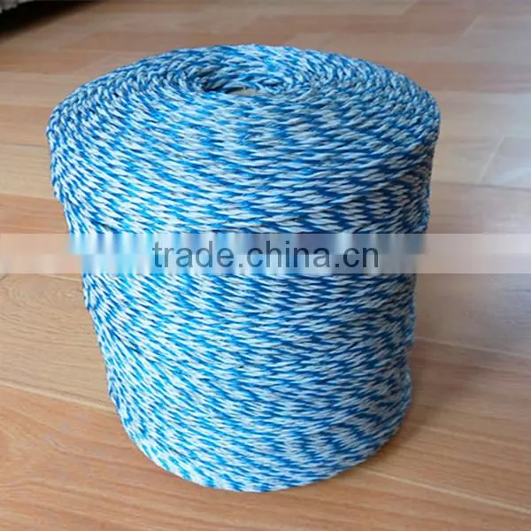 Portable Plastic Electric Cattle Fence Polywire for Sheep/horse/goat/cow Outdoor Fencing