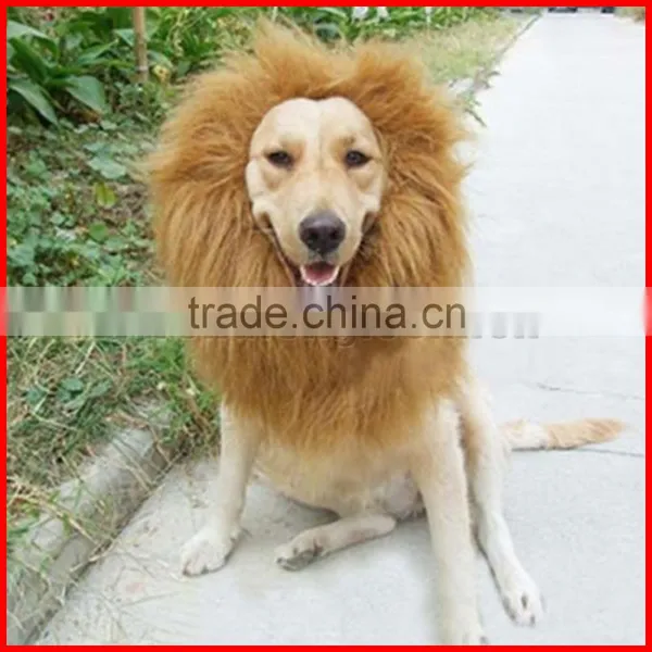 Festival Party Pet Costume - Lion Mane Wig for Large Dogs Brown photo-5