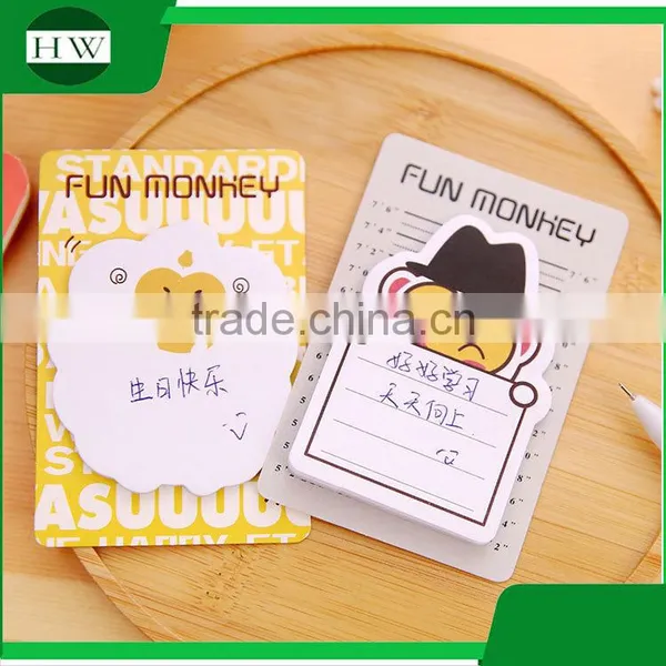 Promotional Wholesale Office Stationery Mini Portable Cartoon Monkey Sticky Note photo-2
