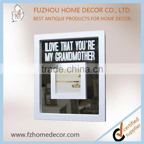 2017 New Design Wooden Printing Photo Frame With Mirror Decor for Family photo-5