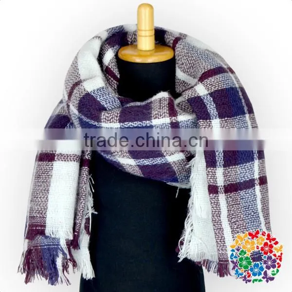 Oversize Ladies Clothes Top Plaid Patterns Shawl Wrap Scarfs Pashmina Cashmere photo-5