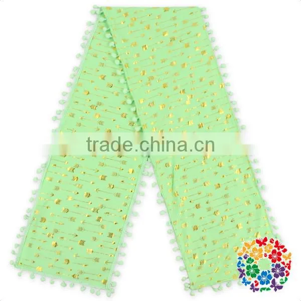 Cute Design Soft Christmas Deer Print Pom Pom Tassel Scarf for Kids photo-4