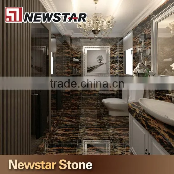 Newstar Black Bathroom Vanity Custom Cut Marble Table Top Vanity With Tops photo-6