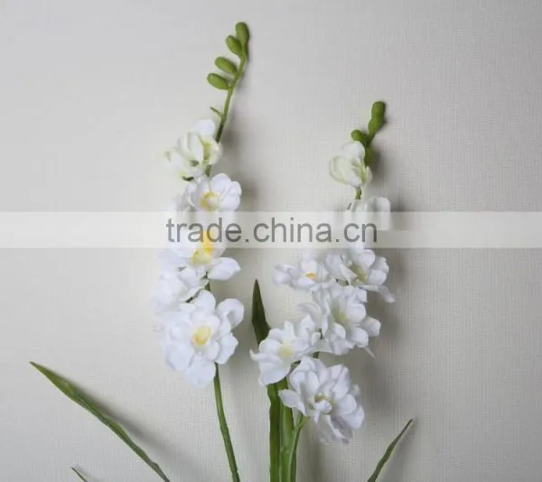 Two Branches Handmake Artificial Fabric Orcihd for Decoration photo-4