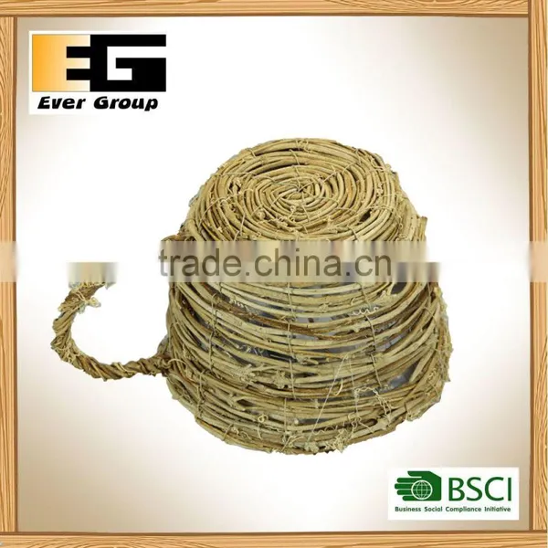 Flowerpot With Circular Natural Rattan Cup Shape/Garden Planter photo-4