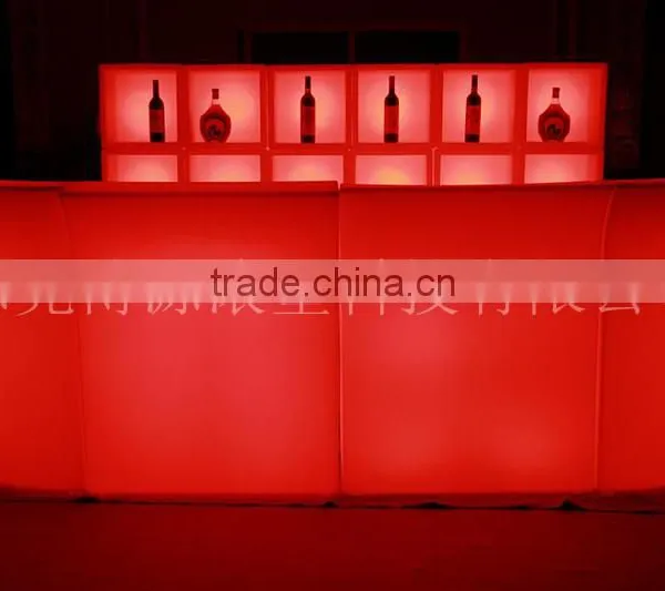 Hotel Led Glowing Counter With IR Remote Control, Curved Led Bar Counter photo-3