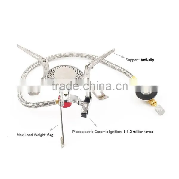 Aluminum Alloy Stainless Steel Outdoor Burn Camping Gas Stove Gas-powered Stove With Piezo Ignition Hiking