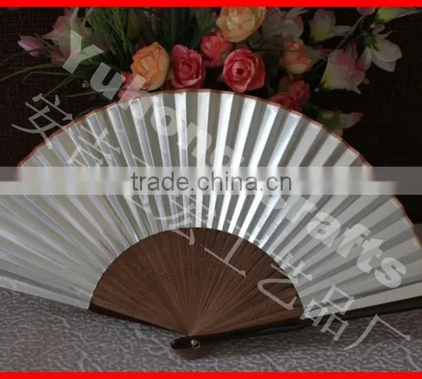 Japanese Gold and Silver Color Bamboo Paper Fan Promotionally photo-2