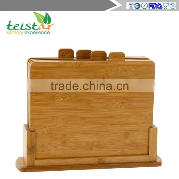 Bamboo Index Cutting Boards- All Natural Chopping Board With 4 Index Tabs by Good Cooking photo-5