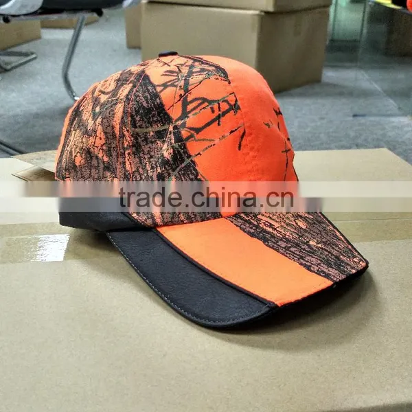Wholesale Custom Baseball Cap Orange Camo Cap Landscape Painting Hat photo-2