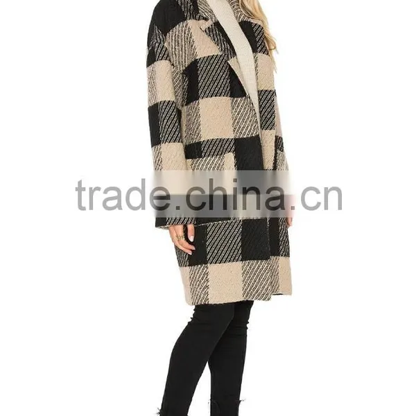 OEM Service Plus Size 100% Wool Women's Coat Keepwarmer photo-2