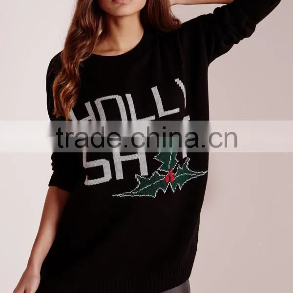 Custom Made Women Cashmere Jumper With Round Neck Longline Oversized Long Sleeve Pullover Sweater For Ladies photo-3