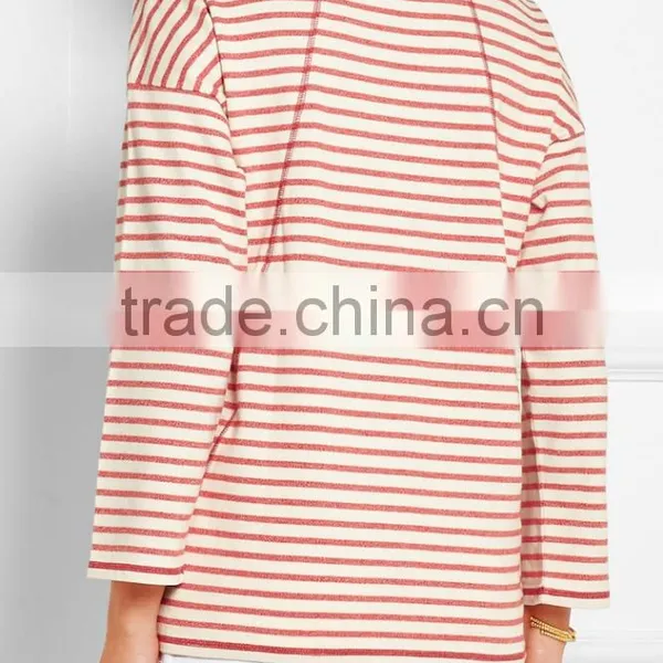 Ladies Long Sleeve Wholesale Striped T-shirt photo-4
