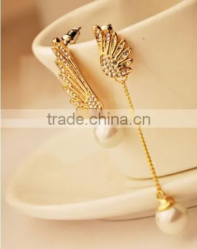 Zm33723a Fashion Jewelry 2017 Latest Unique Design Gold Plated Earrings photo-4