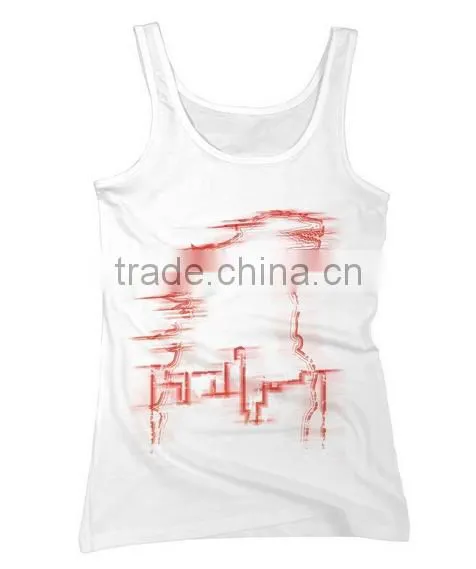 China Wholesale Custom Printing 100 Cotton Sublimation Tank Top Women photo-4