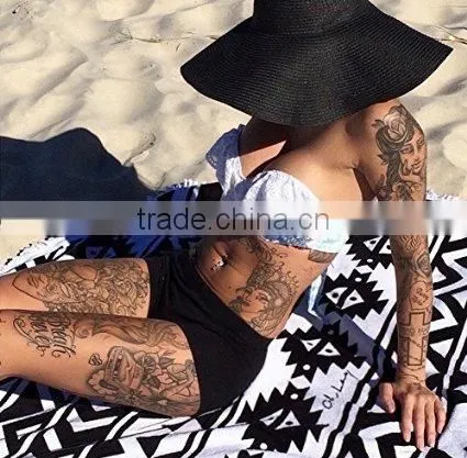Custom Reactive Print Weighted Micro Fiber Beach Towel With Tassel photo-5