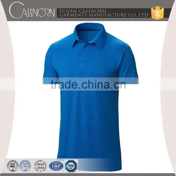Summer Pure Colors Loose Man T-shirt With Polo Neck