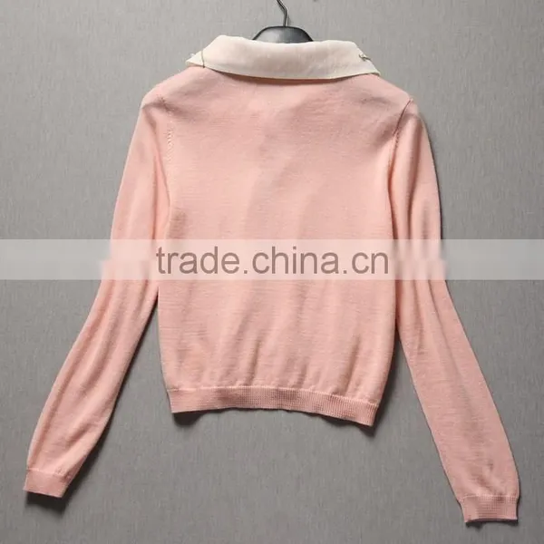 Fashion Style 2016 New Elegant Short Coats Knitted Blazers For Women Sweater photo-3