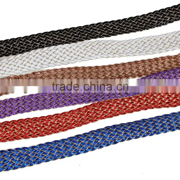 Royal Blue Wide Leather Cord Braiding Jewelry PU Rope photo-2