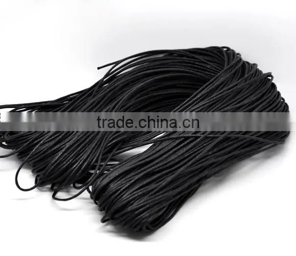 Wholesale Black Waxed Cotton Necklace Cord 2mm photo-3