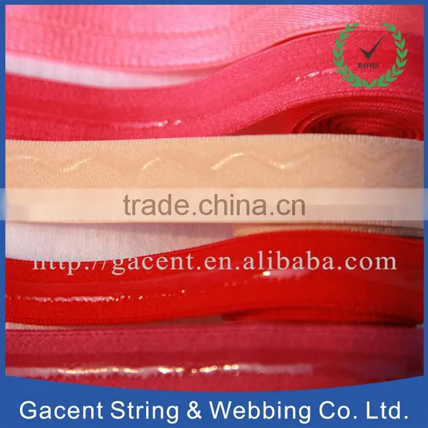 Customized Colorful Lurex Fold Over Elastic Tape for Garments photo-2