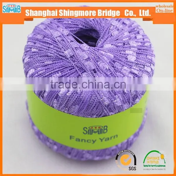 China Knitting Yarn Supplier Cheap Wholesale Oeko-tex Standard Quality Matallic Ladder Yarn Knitting Scarf Yarn photo-5