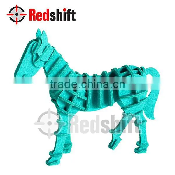Colorful Puzzle Toys for Kids 3D Felt Puzzle Horse photo-2