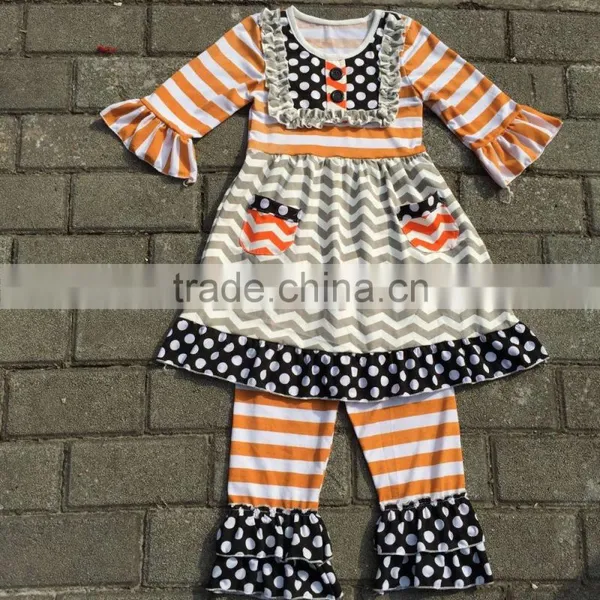 2017Lovely Comfortable Ventilation Fold Princess Lace Skirt Suit Girl Striped T-shirt Unique Kids Frock Designs Pictures photo-4