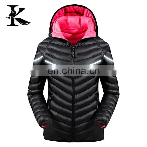 Fashion Outdoor Red Reflective Winter Snowsuit Warm Down Jacket for Ladis photo-3