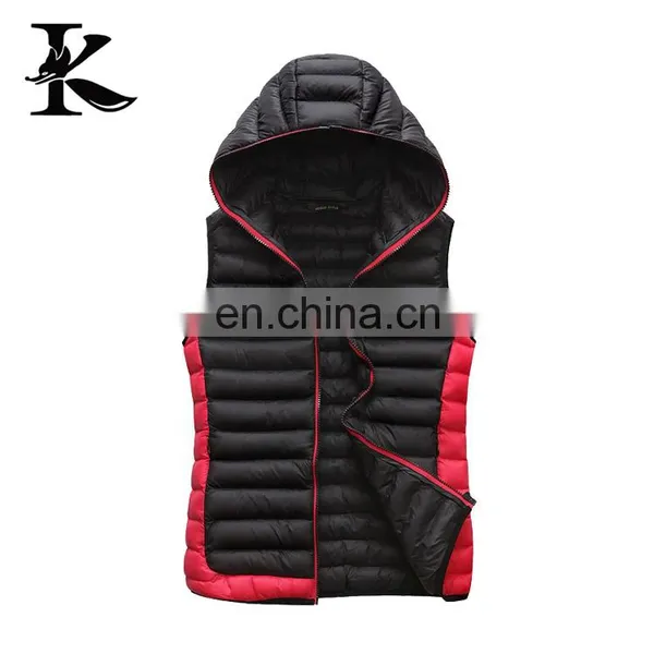 Nylon Padded Jacket Winter Warm Down Vest With Hood photo-4