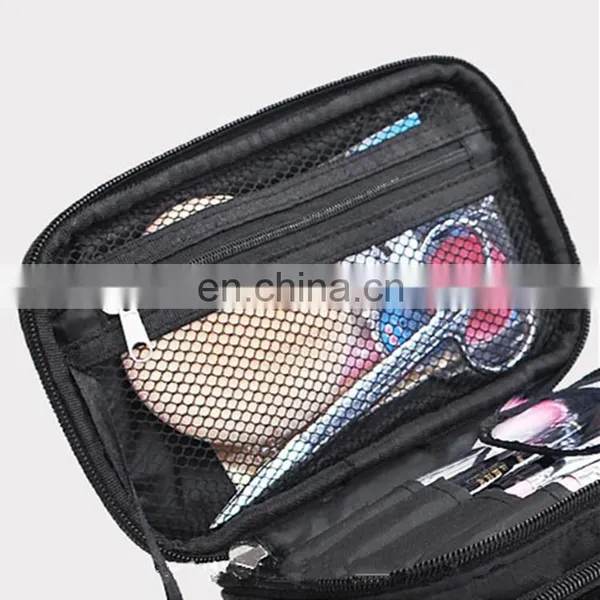 Cosmetic Makeup Bag Double Layer Travel Toiletry Bag Organizer With Mirror photo-5