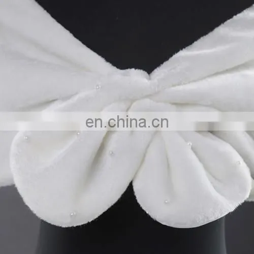 Grace Karin Ladies Faux Fur Elegant Winter White Bridal Wedding Shawls And Wedding Wraps CL2614 photo-3