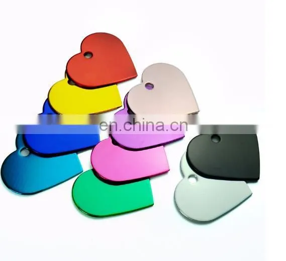 Heart Shape Front Back Engraving Aluminum Pet ID Tags for Dogs and Cats photo-5