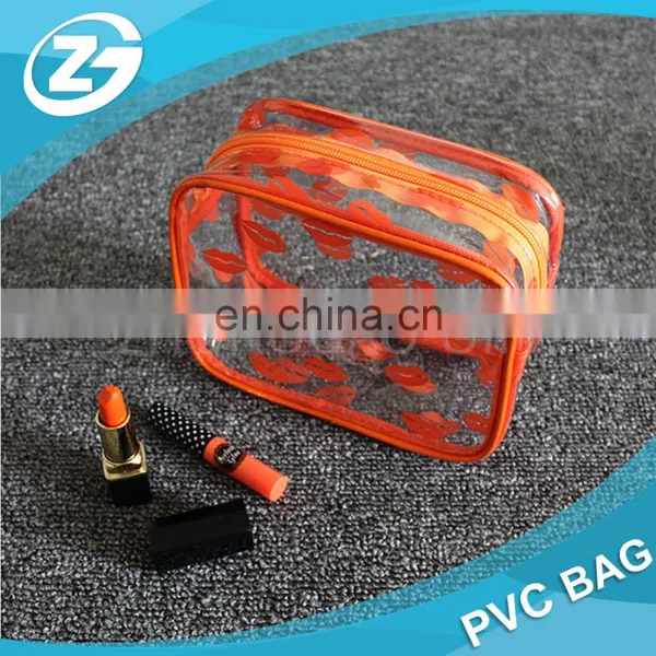 New Design Fashion Sexy Lipper Zipper Top Girls Make up Cosmetic Printed PVC Bag photo-2