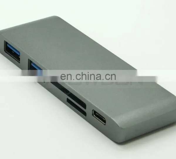 Aluminium 5 in 1 USB 3.0 Type C Hub for Macbook photo-5